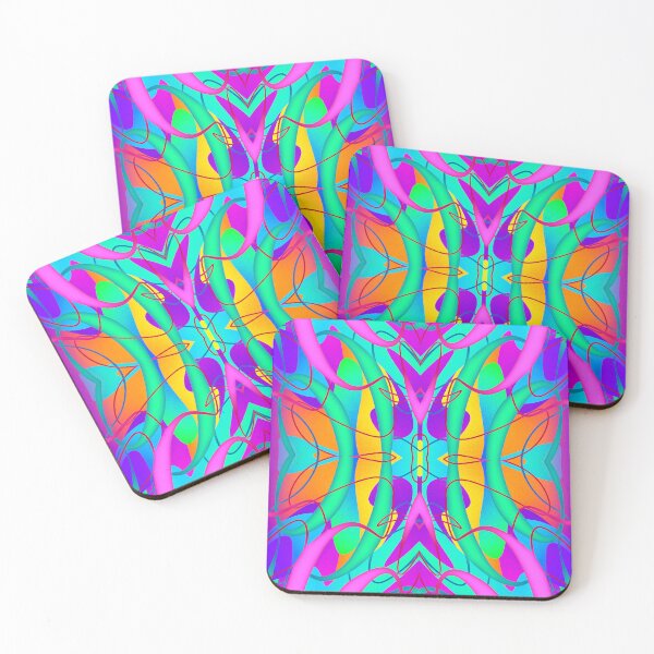 Item preview, Green and Pink Ribbons Pattern designed and sold by Static.Alien.