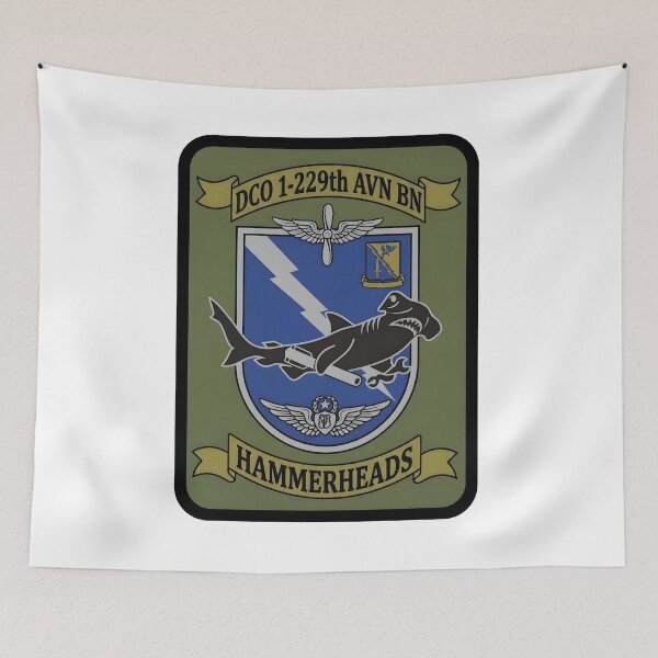 Item preview, Insignia of D Company, 1st Battalion, 229th Aviation Regiment (Attack Helicopter Battalion) "Hammerheads" designed and sold by CharlieDesings.