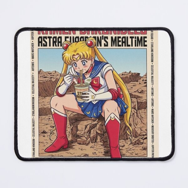 Item preview, Retro Cosmic Heroine Eating Ramen Vintage Anime Poster designed and sold by zumerdiego.