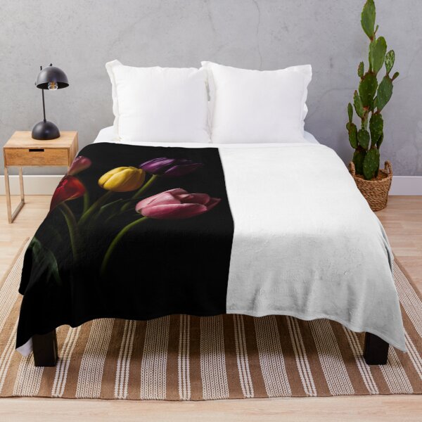 Item preview, Vibrant Tulips Dark Floral Aesthetic Bloom designed and sold by bellaever.