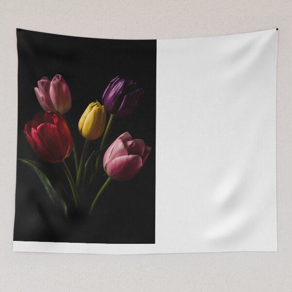 Item preview, Vibrant Tulips Dark Floral Aesthetic Bloom designed and sold by bellaever.