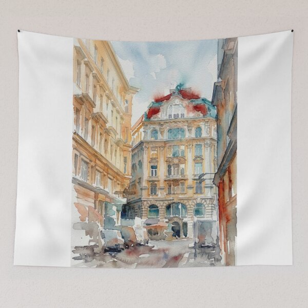 Item preview, Vienna Schonbrunnerhaus Watercolor designed and sold by caracatita75.