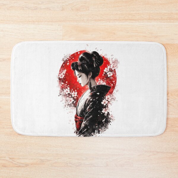 Item preview, Elegant Japanese Geisha Cherry Blossom Art Print designed and sold by LeCoinDeFredPro.