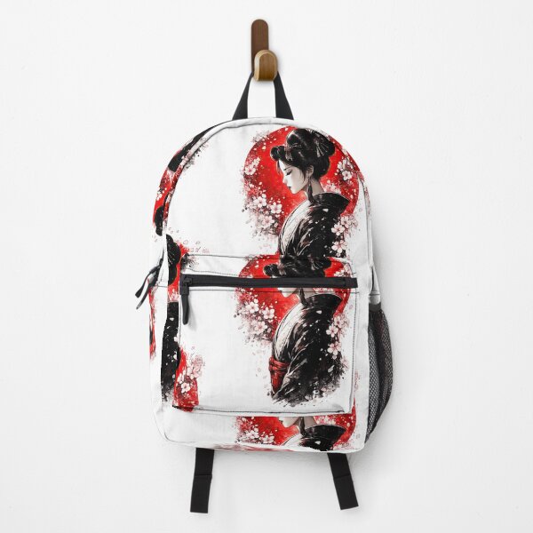 Item preview, Elegant Japanese Geisha Cherry Blossom Art Print designed and sold by LeCoinDeFredPro.