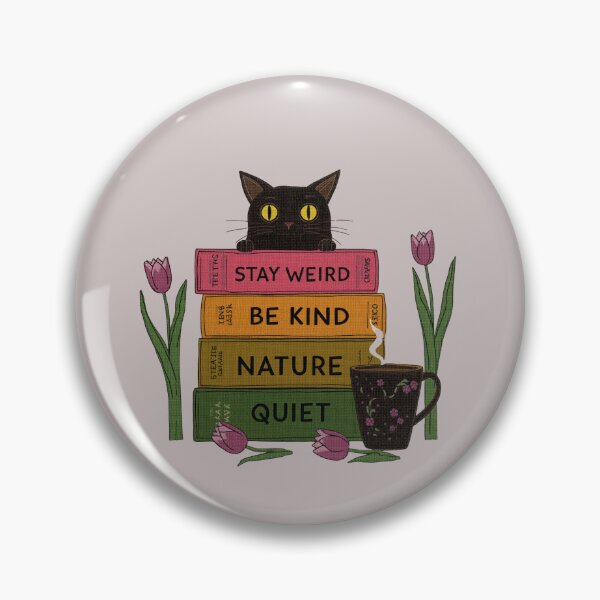 Item preview, Stay Weird Be Kind Black Cat Book Lover Design designed and sold by aminomen.