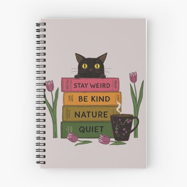 Item preview, Stay Weird Be Kind Black Cat Book Lover Design designed and sold by aminomen.