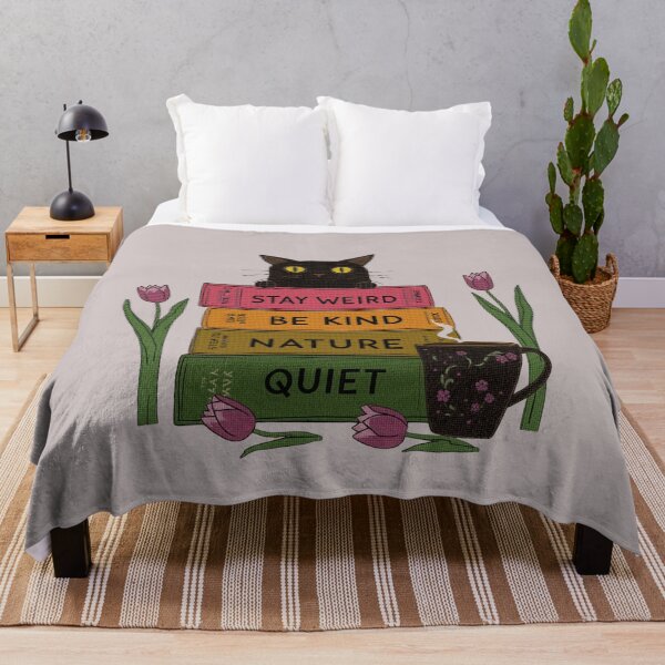Item preview, Stay Weird Be Kind Black Cat Book Lover Design designed and sold by aminomen.