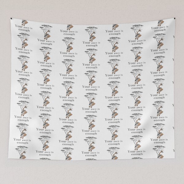 Item preview, Your Pace Is Enough Ostrich | Positive Growth Quote Art designed and sold by Samaya-.
