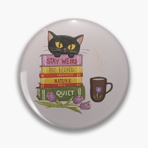 Item preview, Whimsical Black Cat Books and Coffee Illustration designed and sold by aminomen.
