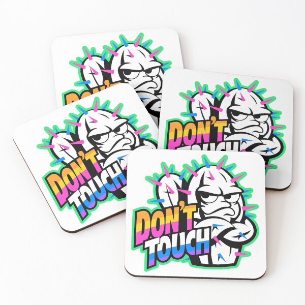 Item preview, Don’t Touch – Funny Cactus Attitude Retro Neon Design designed and sold by Cool-cat-art.