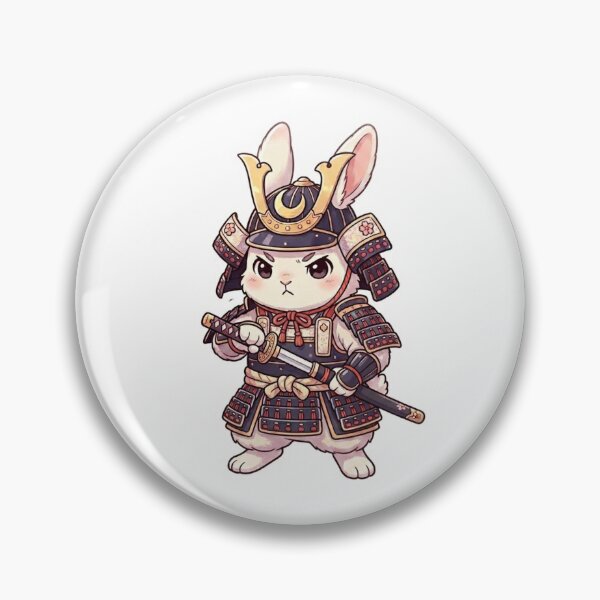 Item preview, Cute Kawaii Samurai Bunny Japanese Warrior designed and sold by ajamzbox.