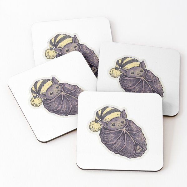 Item preview, Cozy Bedtime Bat - Vintage Sticker Art designed and sold by Mr. Pawsome.