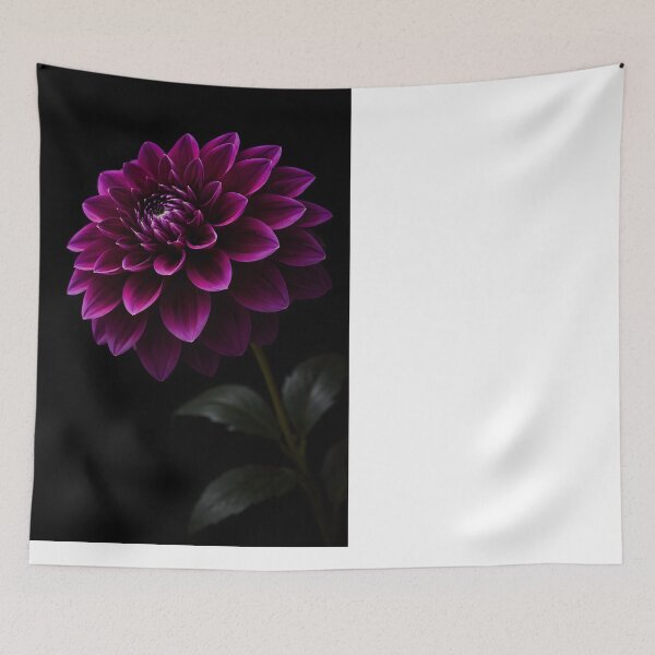 Item preview, Vibrant Purple Dahlia Flower Dark Background designed and sold by bellaever.