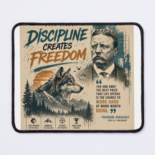 Item preview, Wolf Street Motivation | Theodore Roosevelt Quote designed and sold by WOLFSTREETCO.