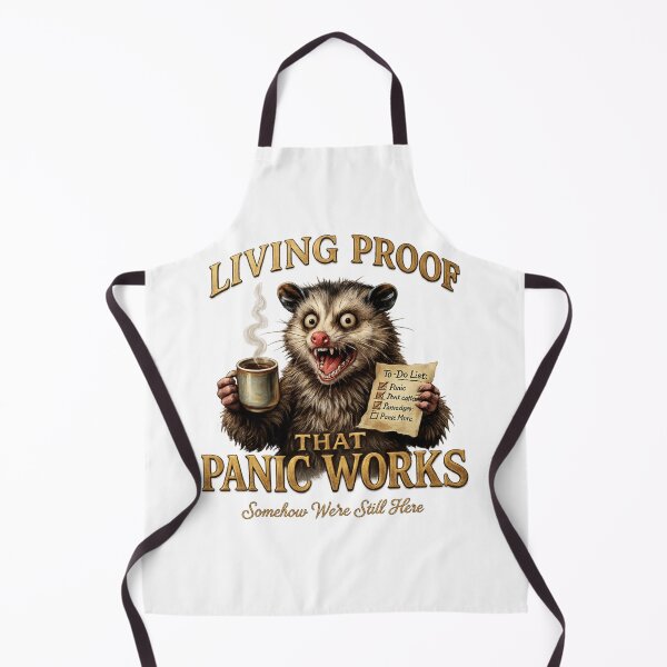 Item preview, Living Proof That Panic Works – Funny Possum Coffee Lover Retro Design designed and sold by AMIR PRO .