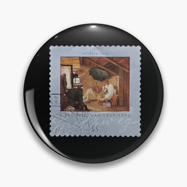 Item preview, "The Poor Poet" postage stamp designed and sold by Pellagia.