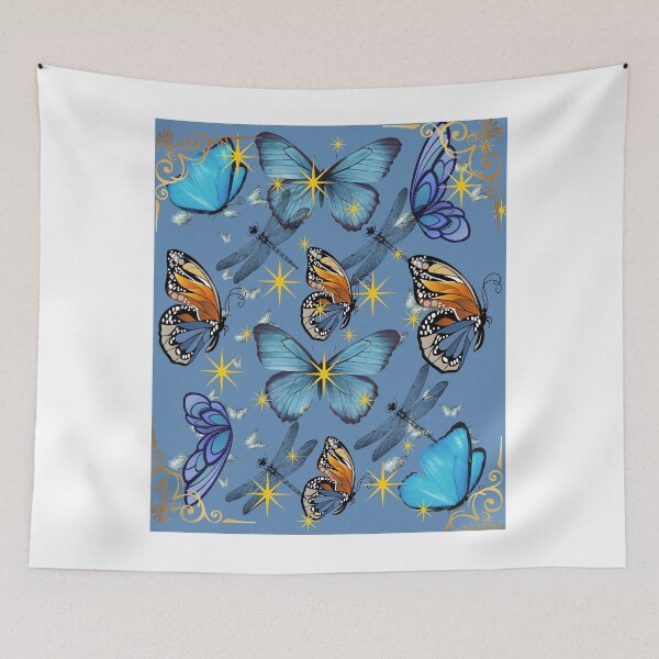 Item preview, Butterfly design art in blues designed and sold by Extremeallie.