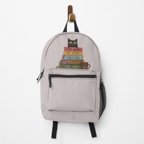 Item preview, Stay Weird Book Stack Cat Cottagecore Design designed and sold by aminomen.