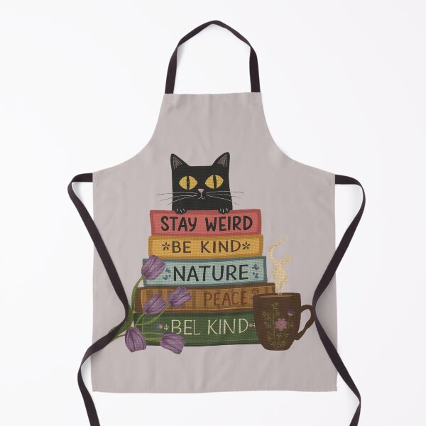 Item preview, Stay Weird Book Stack Cat Cottagecore Design designed and sold by aminomen.