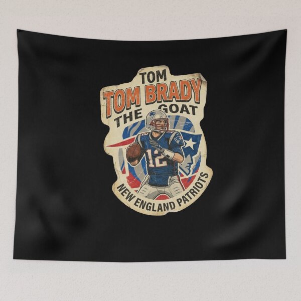 Item preview, Tom Brady GOAT Legend New England Patriots QB designed and sold by ThatFootball12.