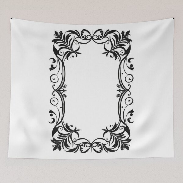 Item preview, Design - Victorian Ornamental Frame, Baroque Elegance in Black and White designed and sold by Reverso-Design.