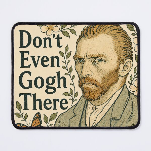 Item preview, Don't Even Gogh There – Funny Vincent van Gogh Art Pun Floral Design designed and sold by anabellstar design co.