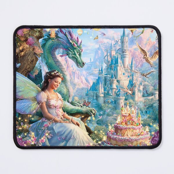 Item preview, Enchanted Fairy Dragon Birthday Kingdom designed and sold by Petal & Pattern Co.