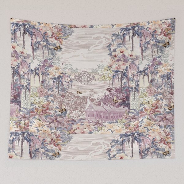 Item preview, Vintage Chinoiserie Floral Landscape Scenery designed and sold by animenosekaiii.