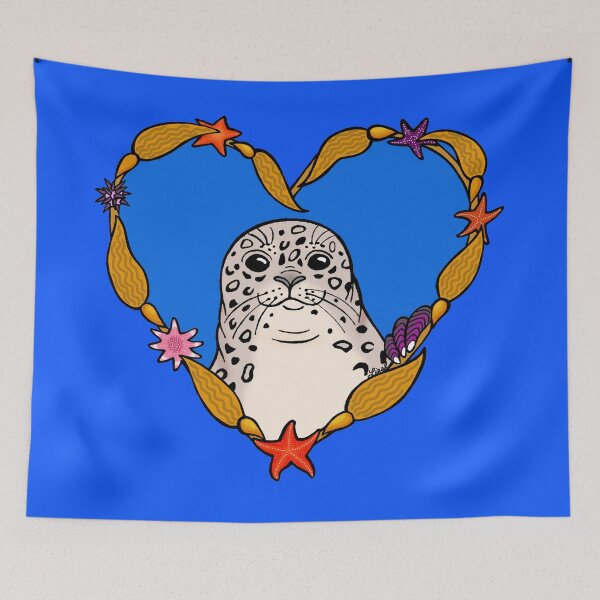 Item preview, Harbor Seal Kelp Heart designed and sold by sharkbait83.
