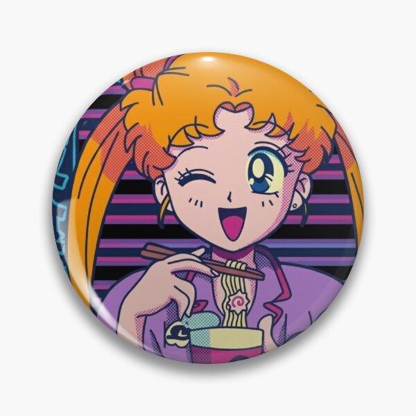 Item preview, Retro Neo Cosmo Girl Eating Ramen Vaporwave Poster designed and sold by zumerdiego.