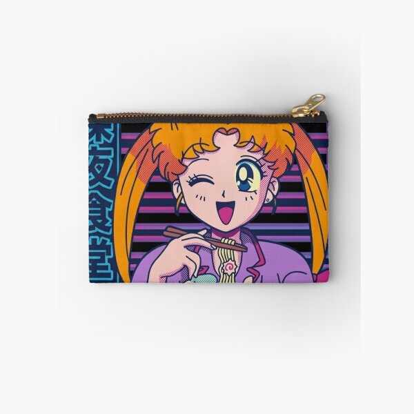 Item preview, Retro Neo Cosmo Girl Eating Ramen Vaporwave Poster designed and sold by zumerdiego.