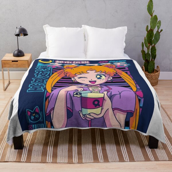 Item preview, Retro Neo Cosmo Girl Eating Ramen Vaporwave Poster designed and sold by zumerdiego.