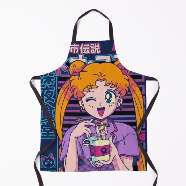 Item preview, Retro Neo Cosmo Girl Eating Ramen Vaporwave Poster designed and sold by zumerdiego.
