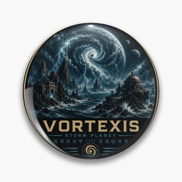 Item preview, VORTEXIS – Storm World | Planetary Worlds Collection | Sci-Fi Space Emblem designed and sold by ChemiroL.