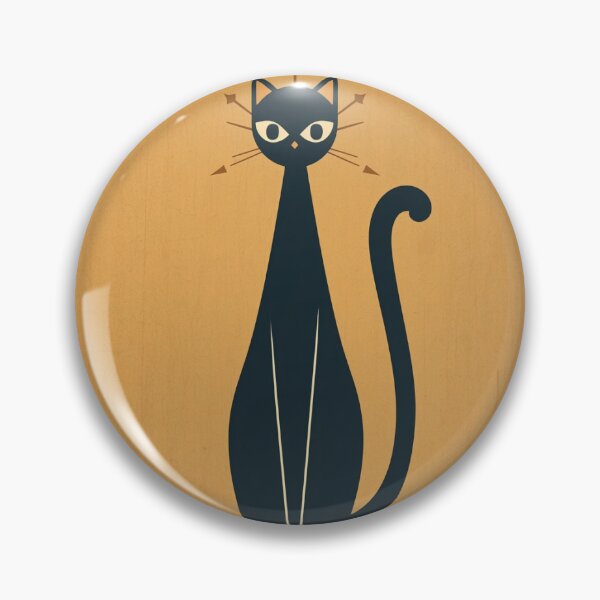Item preview, Atomic Mid‑Century Modern Cat Art designed and sold by Lorray55.