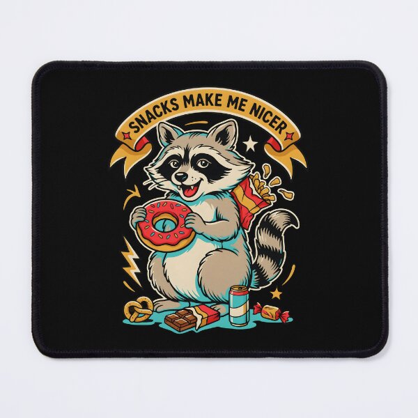 Item preview, Snacks Make Me Nicer Relatable Snack Lover Raccoon Meme designed and sold by Redgiant87x.