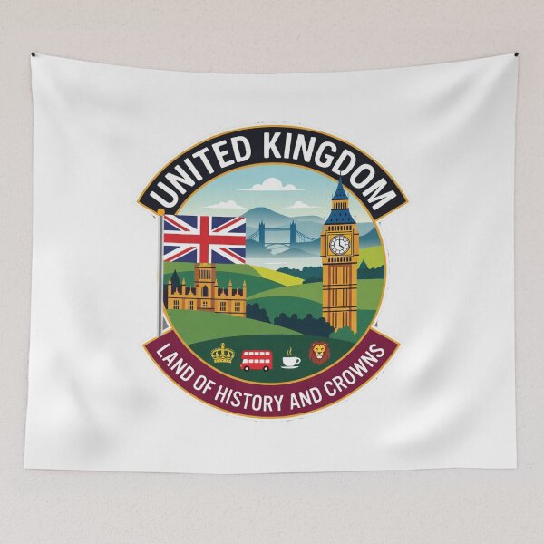 Item preview, United Kingdom – Land of History and Crowns designed and sold by GnuArt.