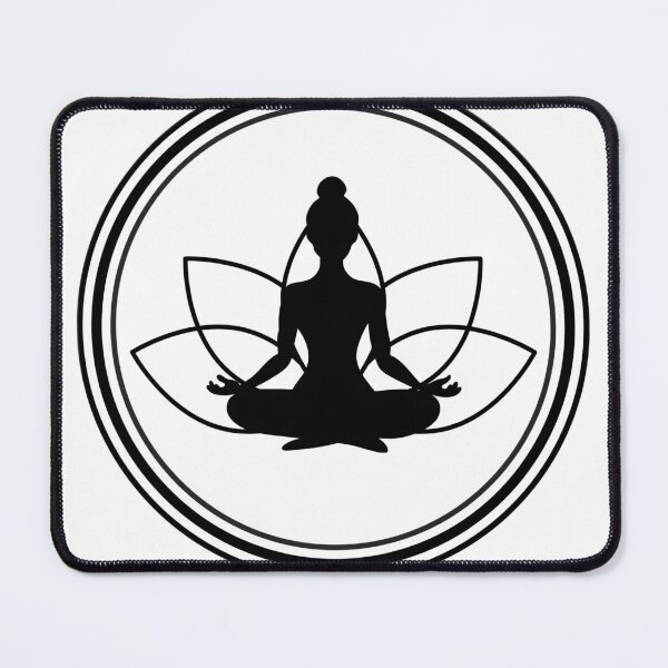 Item preview, Minimalist black and white yoga lotus designed and sold by MysticVargas.