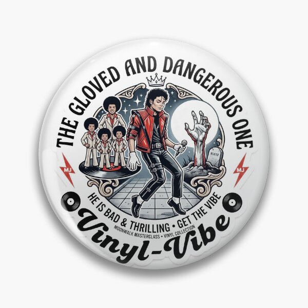 Item preview, The Gloved Pop Icon Retro Music Tribute designed and sold by Vinyl-Vibe.