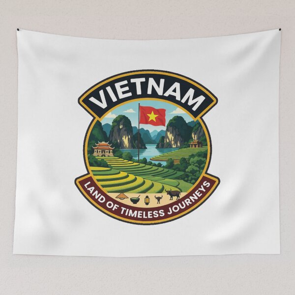 Item preview, Vietnam – Land of Timeless Journeys designed and sold by GnuArt.