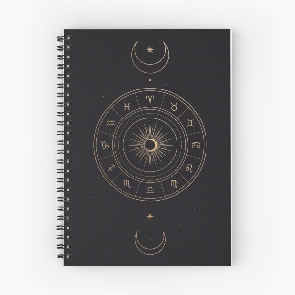 Item preview, Mystical zodiac wheel and celestial moon designed and sold by MysticVargas.