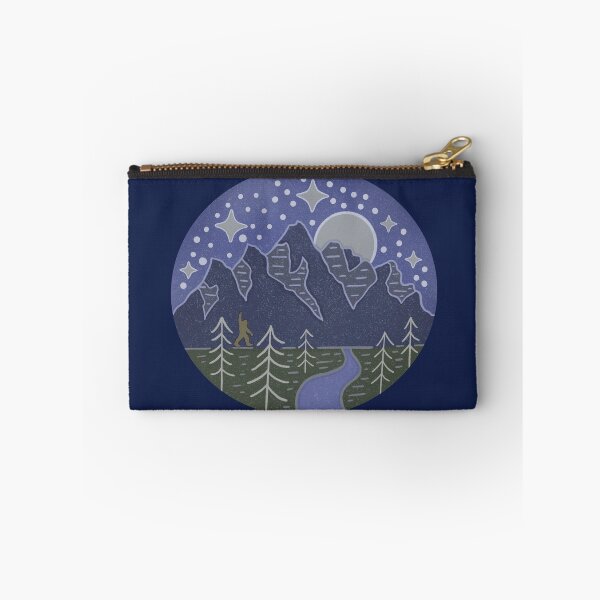 Item preview, Bigfoot Under the Stars Cryptid Mountain Night Scene designed and sold by Whimsy Moth .