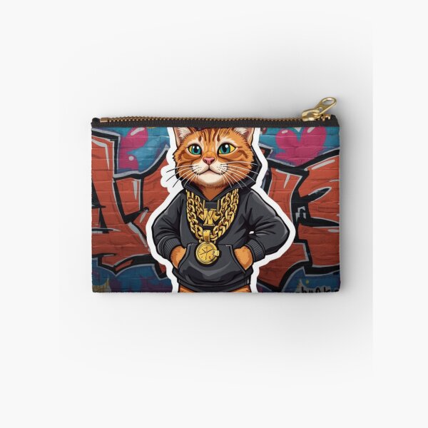 Item preview, Streetwear Cat Sticker – Urban Hip Hop Cat Graffiti Graphic Design designed and sold by MAStrends.