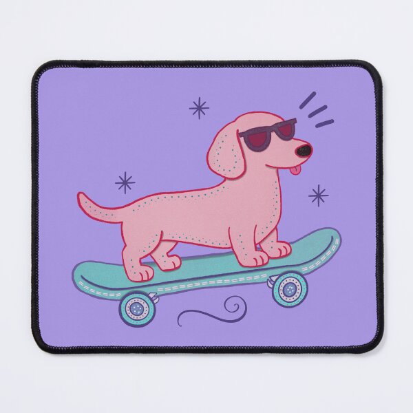 Item preview, Cool Skateboarding Dachshund Dog with Sunglasses Art designed and sold by Whimsy Moth .
