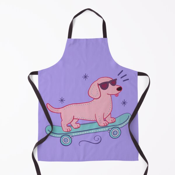 Item preview, Cool Skateboarding Dachshund Dog with Sunglasses Art designed and sold by Whimsy Moth .