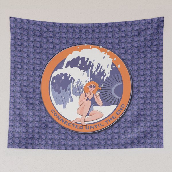 Item preview, Connected until the end, violet background designed and sold by WONDERPRINTVALLEY.