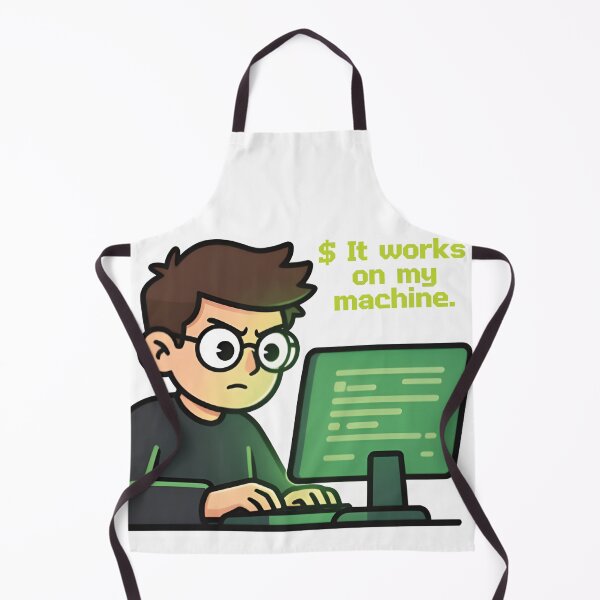 Item preview, It Works On My Machine - Funny Cartoon Programmer designed and sold by Artivex-graphic.