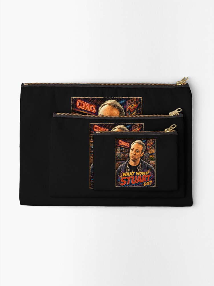 Thumbnail 2 of 4, Zipper Pouch, What would Stuart do? designed and sold by TeeCodes.
