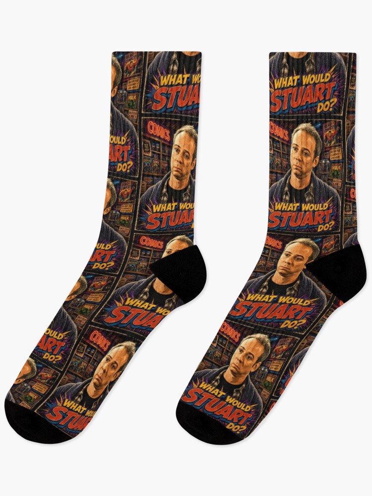 Thumbnail 1 of 5, Socks, What would Stuart do? designed and sold by TeeCodes.