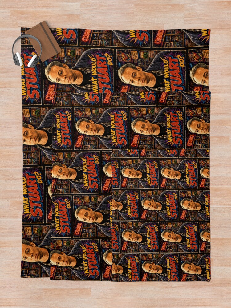 Thumbnail 5 of 6, Throw Blanket, What would Stuart do? designed and sold by TeeCodes.